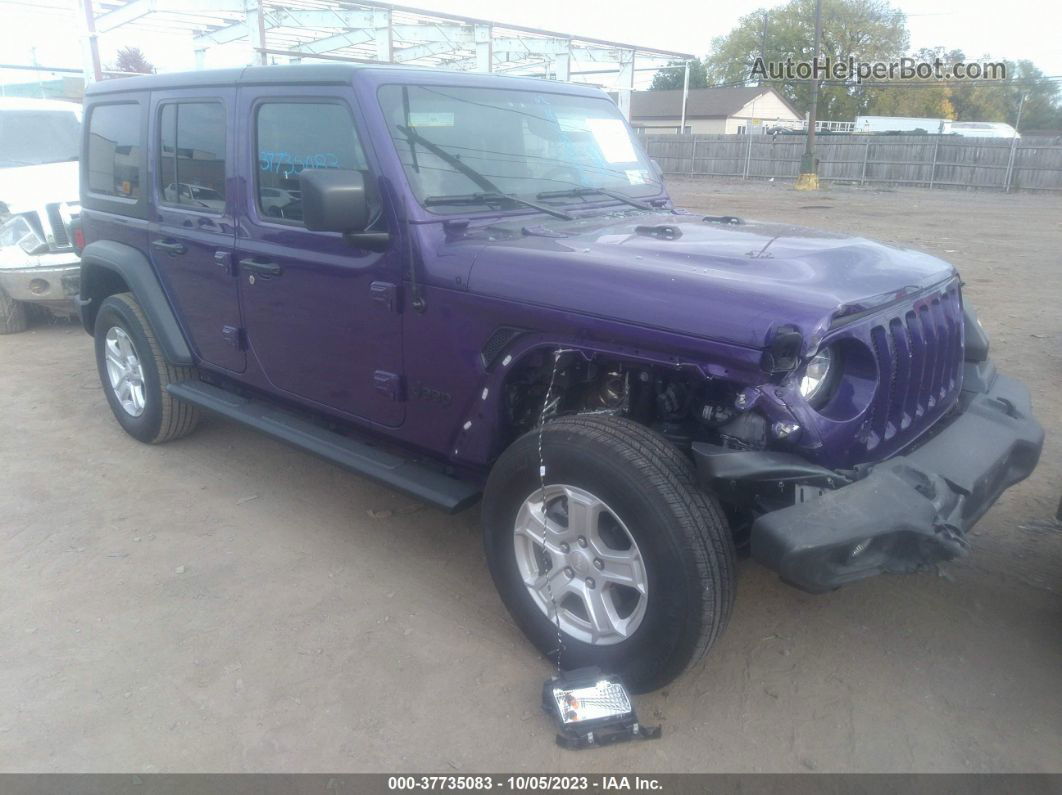 2023 Jeep Wrangler Sport S Фиолетовый vin: 1C4HJXDG4PW548638