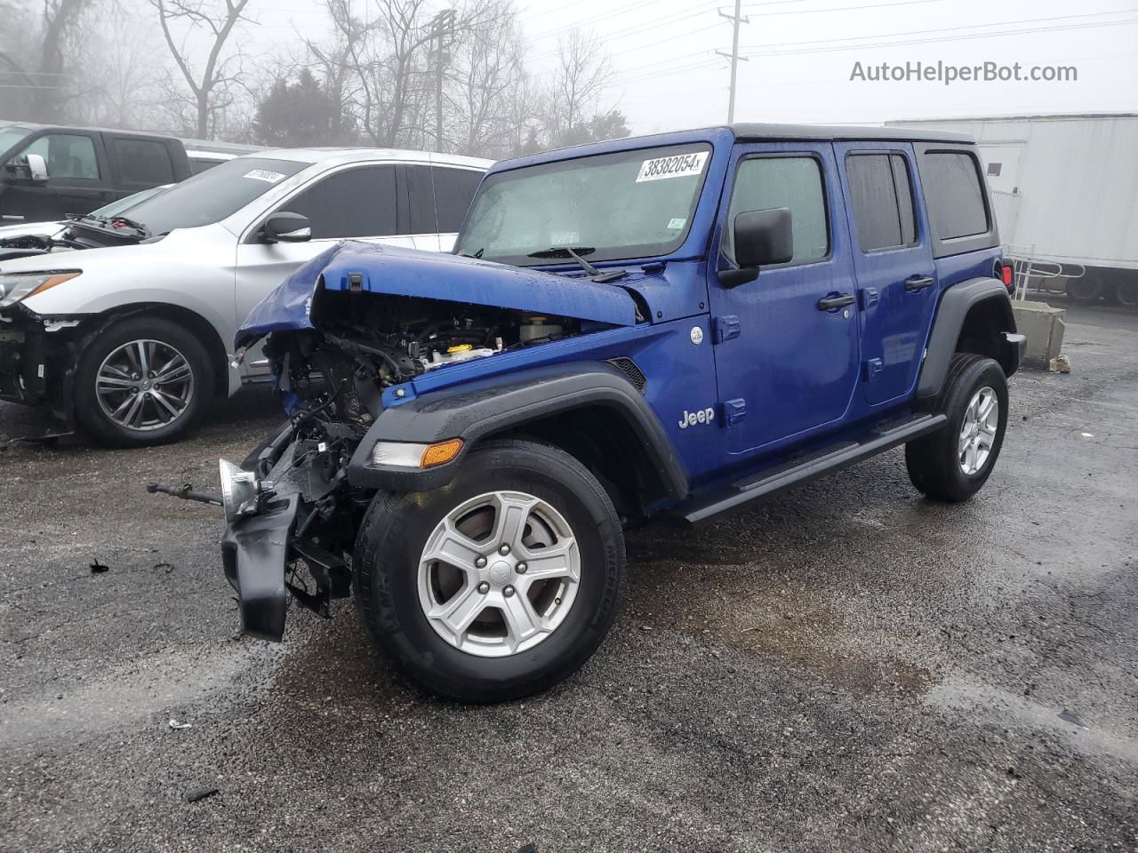 2019 Jeep Wrangler Unlimited Sport Blue vin: 1C4HJXDG5KW507881