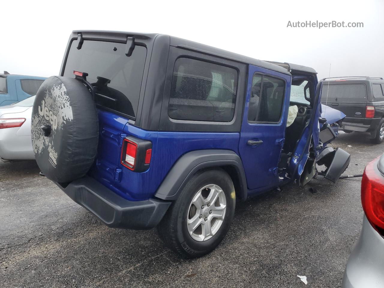 2019 Jeep Wrangler Unlimited Sport Blue vin: 1C4HJXDG5KW507881