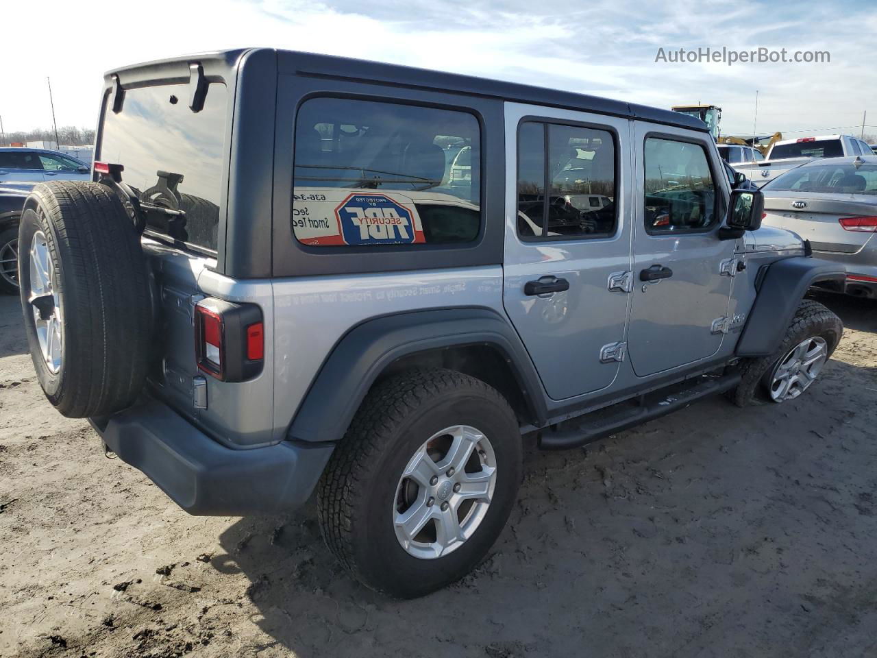 2019 Jeep Wrangler Unlimited Sport Серый vin: 1C4HJXDG5KW518640