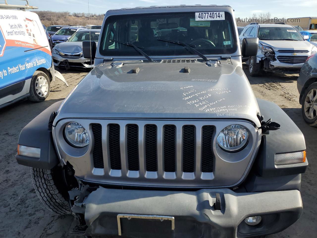 2019 Jeep Wrangler Unlimited Sport Серый vin: 1C4HJXDG5KW518640