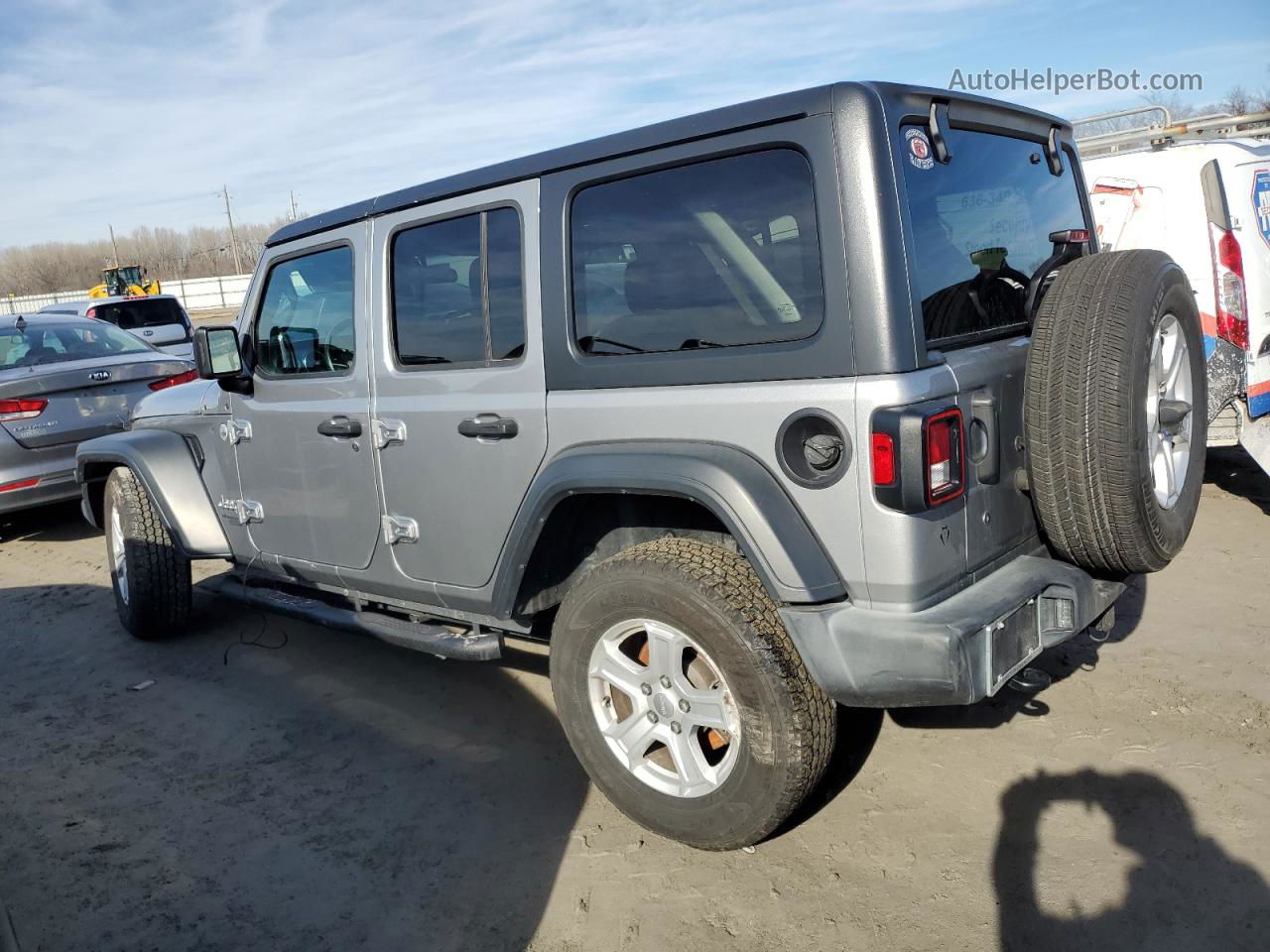 2019 Jeep Wrangler Unlimited Sport Серый vin: 1C4HJXDG5KW518640