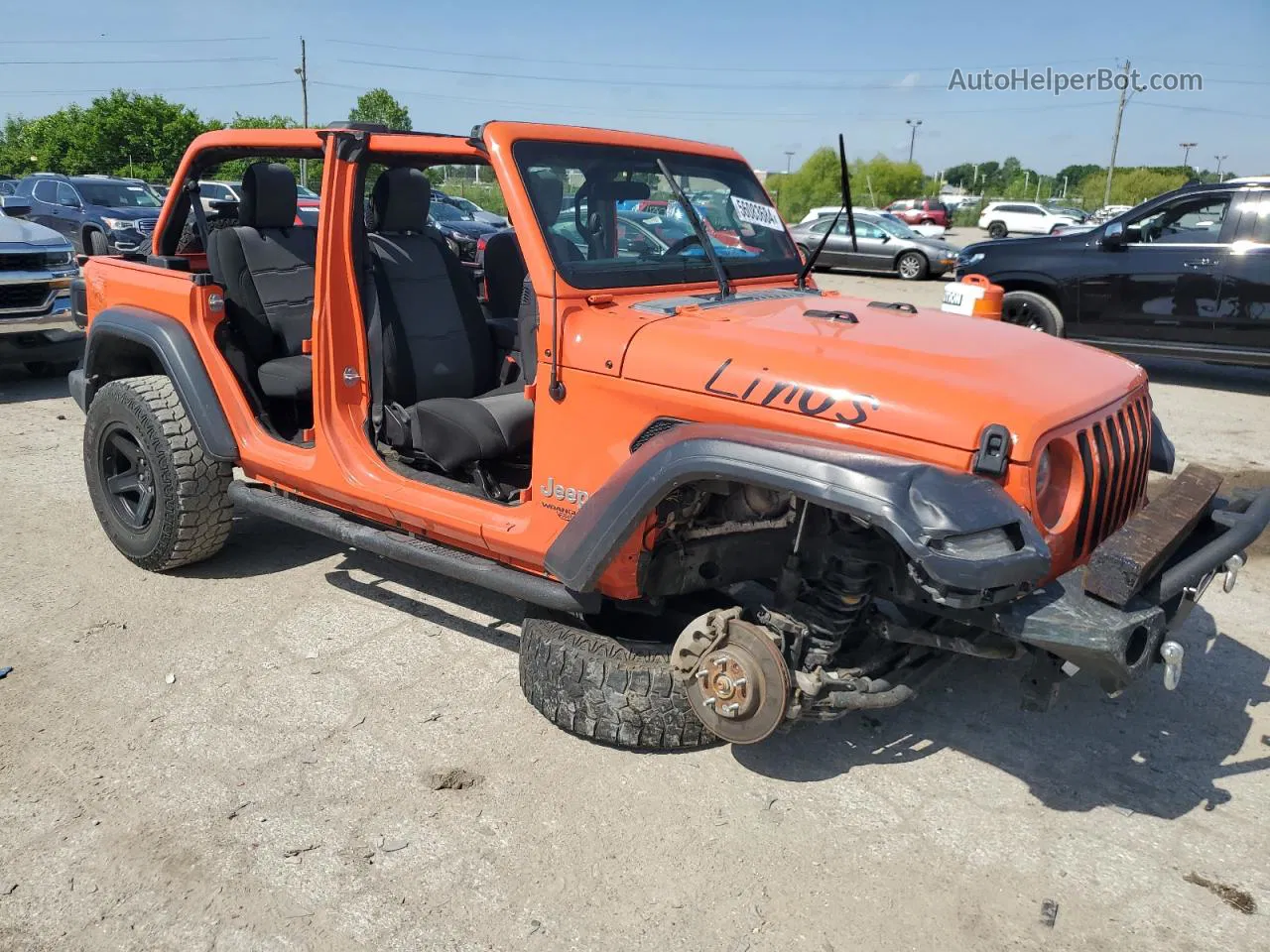 2019 Jeep Wrangler Unlimited Sport Оранжевый vin: 1C4HJXDG5KW557681