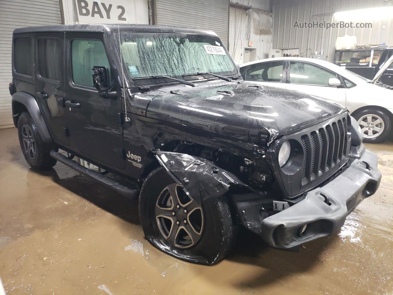 2019 Jeep Wrangler Unlimited Sport Black vin: 1C4HJXDG5KW602442