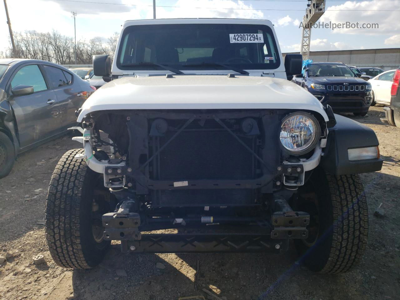 2019 Jeep Wrangler Unlimited Sport White vin: 1C4HJXDG5KW659448