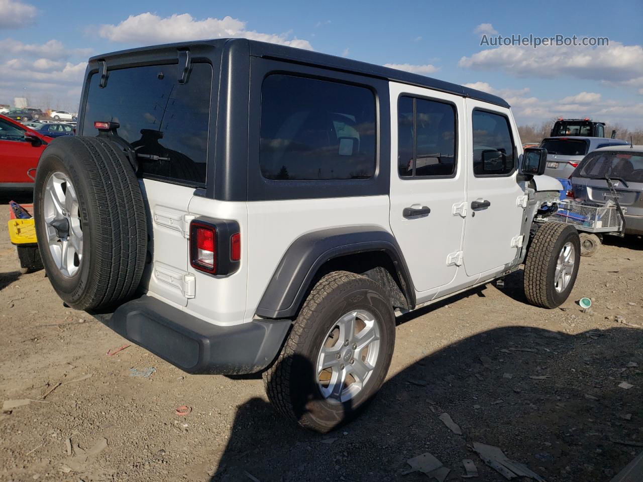 2019 Jeep Wrangler Unlimited Sport White vin: 1C4HJXDG5KW659448