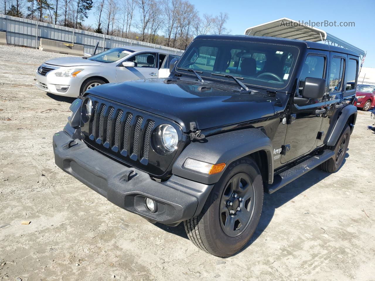 2019 Jeep Wrangler Unlimited Sport Black vin: 1C4HJXDG6KW512281