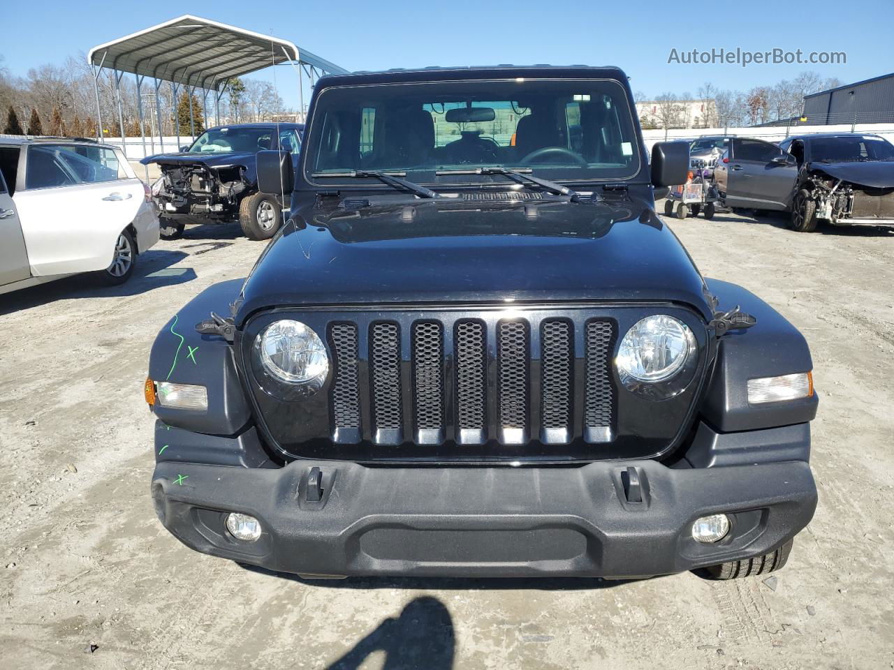 2019 Jeep Wrangler Unlimited Sport Black vin: 1C4HJXDG6KW512281