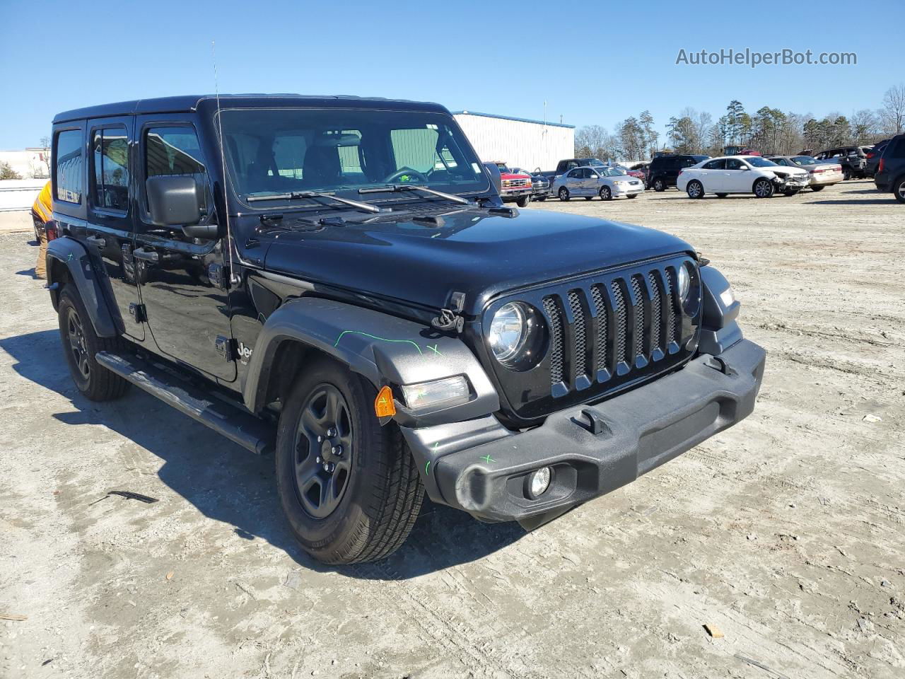 2019 Jeep Wrangler Unlimited Sport Black vin: 1C4HJXDG6KW512281