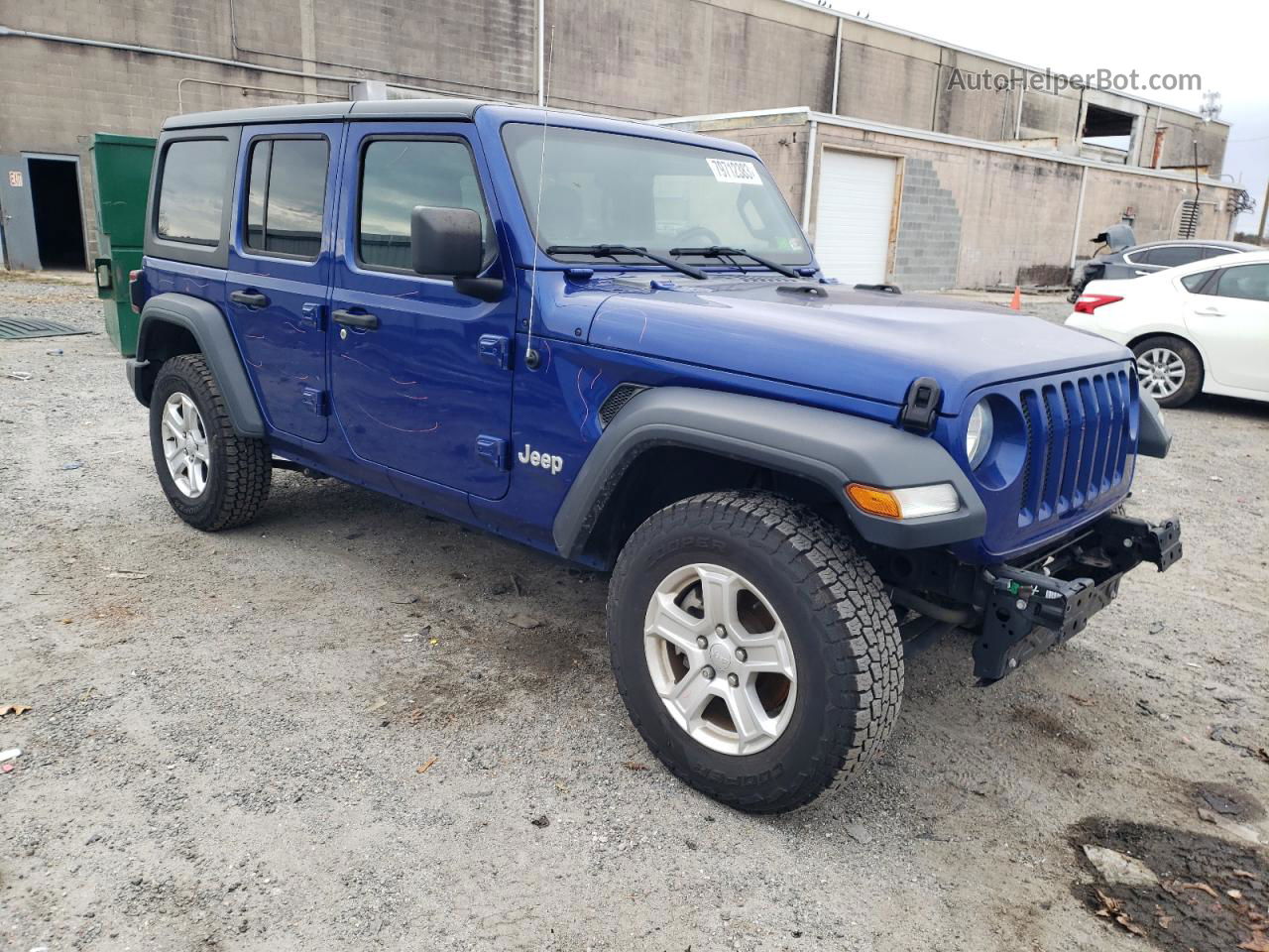 2019 Jeep Wrangler Unlimited Sport Синий vin: 1C4HJXDG7KW508613