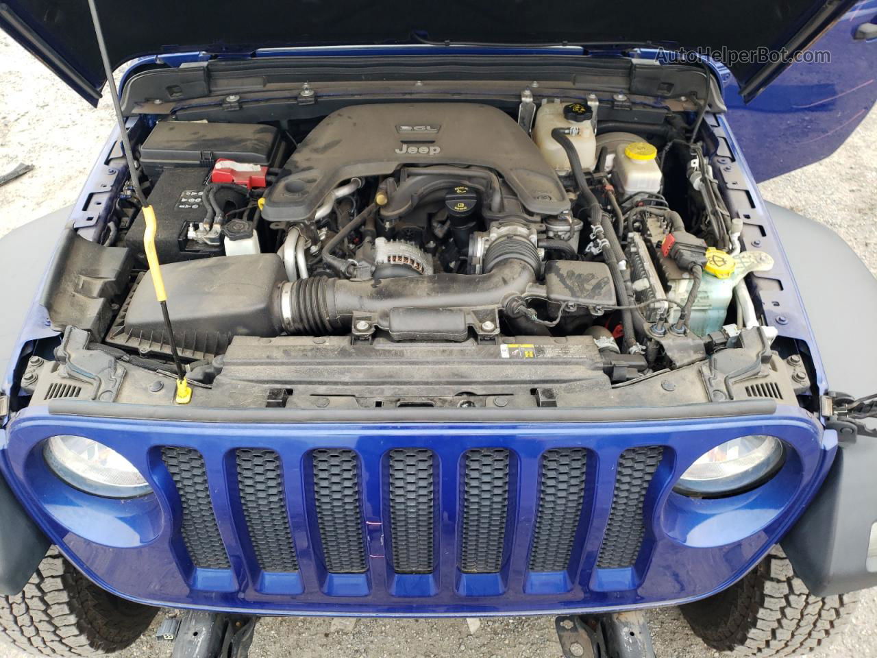 2019 Jeep Wrangler Unlimited Sport Синий vin: 1C4HJXDG7KW508613