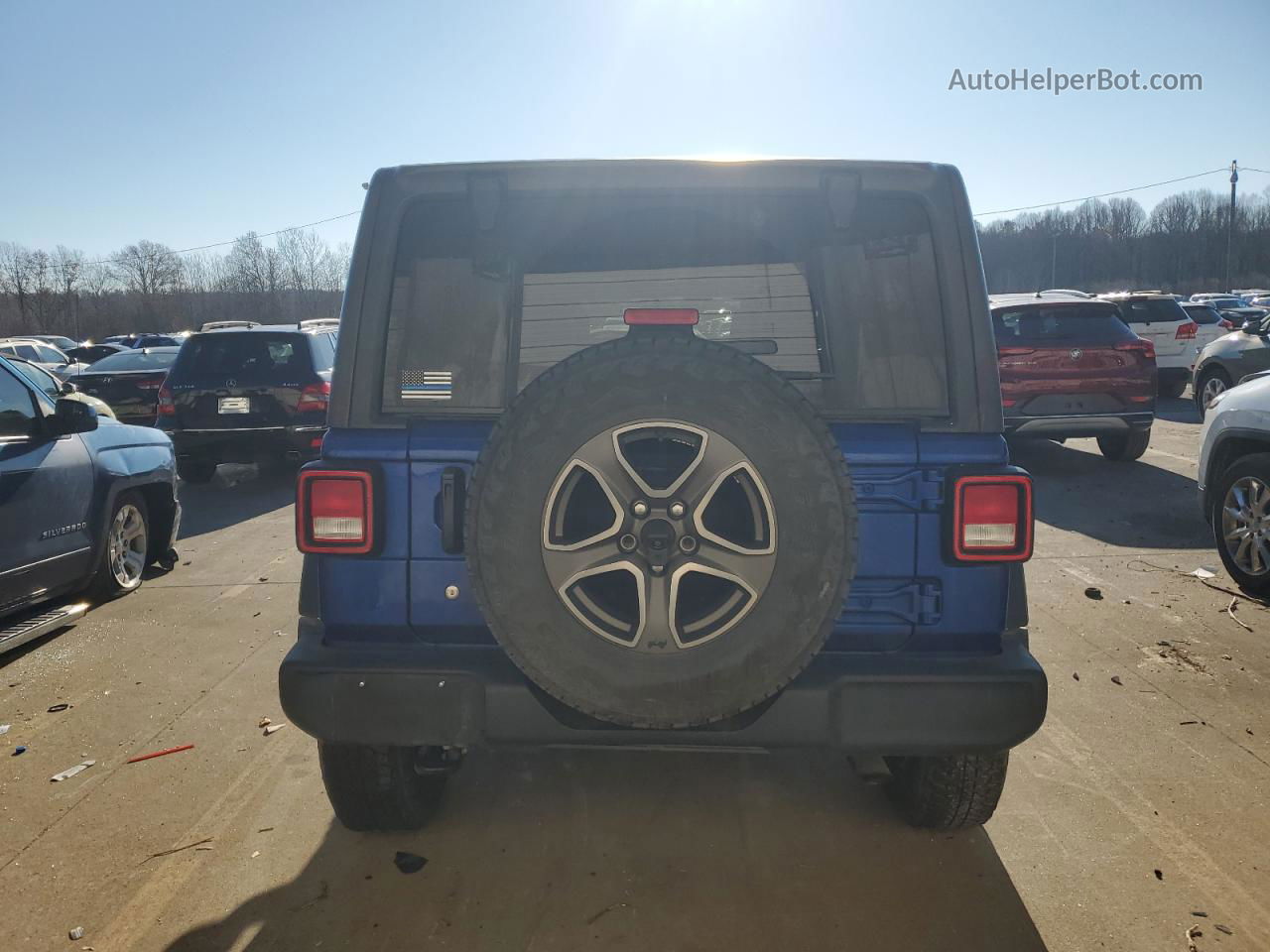 2019 Jeep Wrangler Unlimited Sport Blue vin: 1C4HJXDG7KW577074