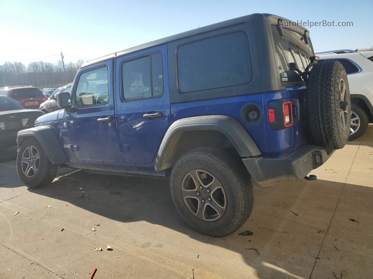 2019 Jeep Wrangler Unlimited Sport Blue vin: 1C4HJXDG7KW577074