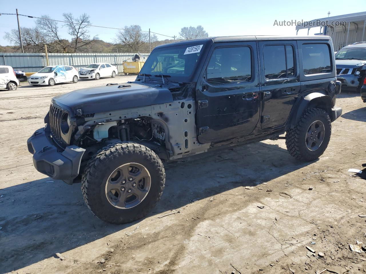 2019 Jeep Wrangler Unlimited Sport Black vin: 1C4HJXDG7KW662190