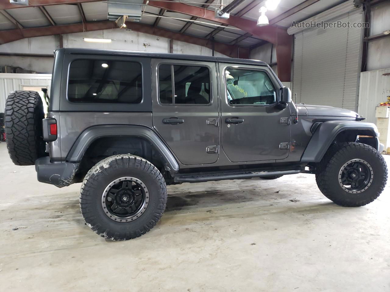 2019 Jeep Wrangler Unlimited Sport Gray vin: 1C4HJXDG7KW665266