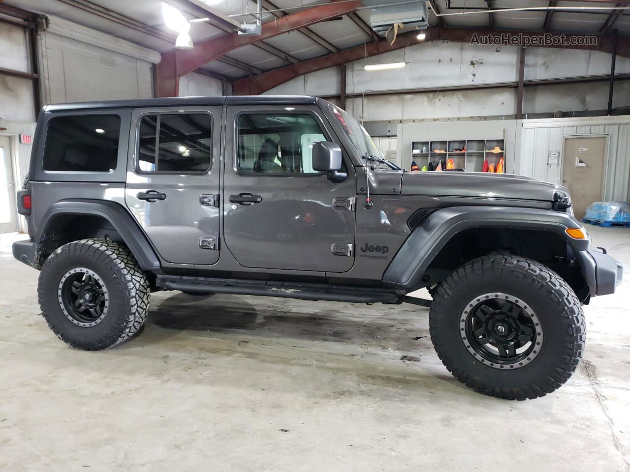 2019 Jeep Wrangler Unlimited Sport Gray vin: 1C4HJXDG7KW665266