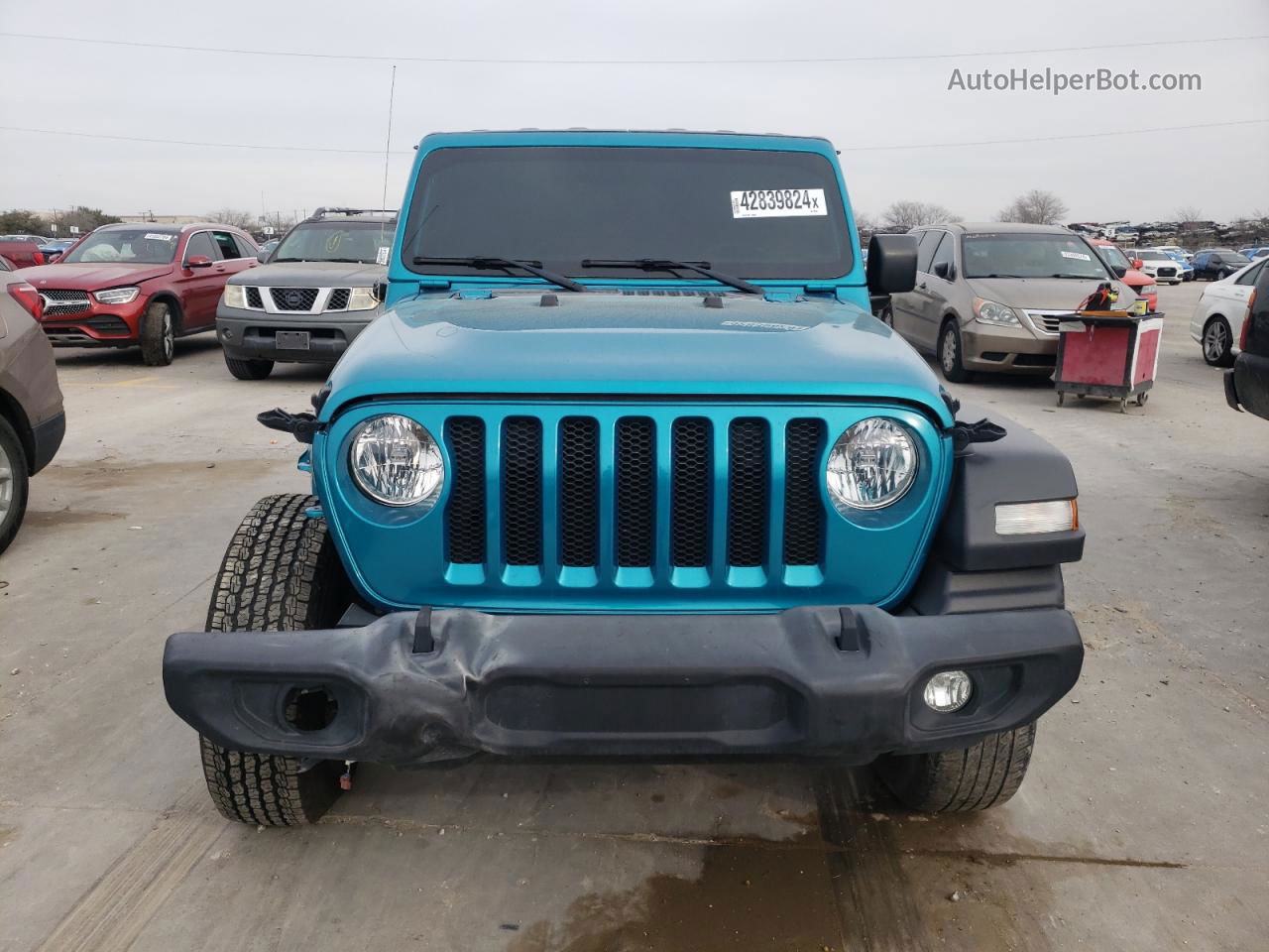 2019 Jeep Wrangler Unlimited Sport Blue vin: 1C4HJXDG7KW679393