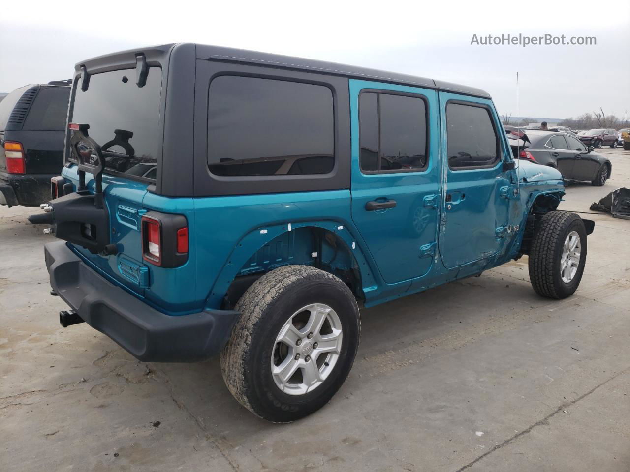 2019 Jeep Wrangler Unlimited Sport Синий vin: 1C4HJXDG7KW679393