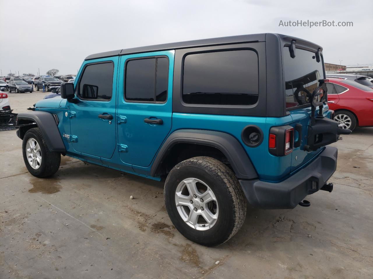 2019 Jeep Wrangler Unlimited Sport Синий vin: 1C4HJXDG7KW679393