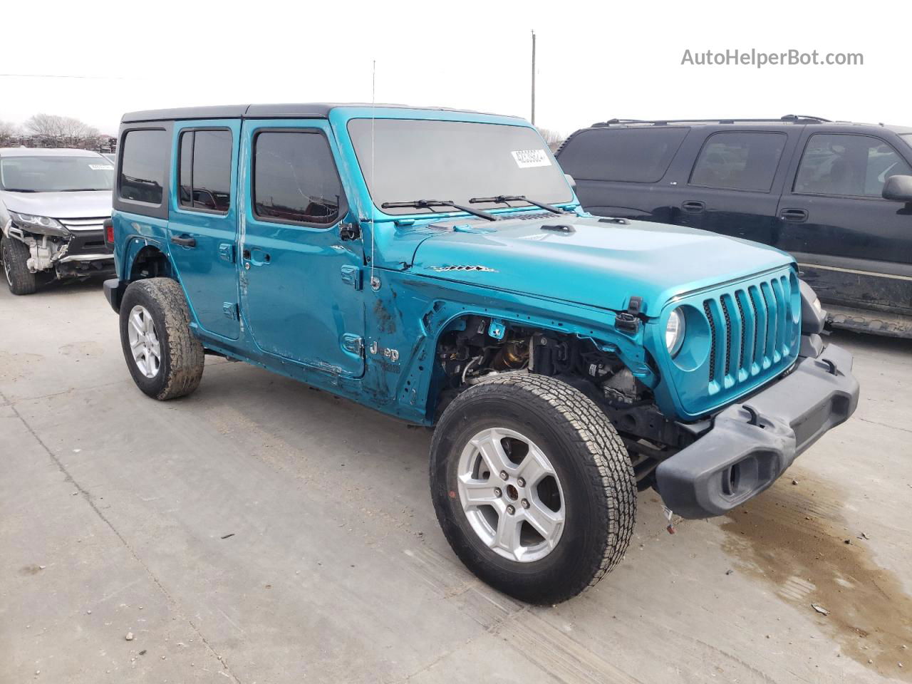 2019 Jeep Wrangler Unlimited Sport Blue vin: 1C4HJXDG7KW679393