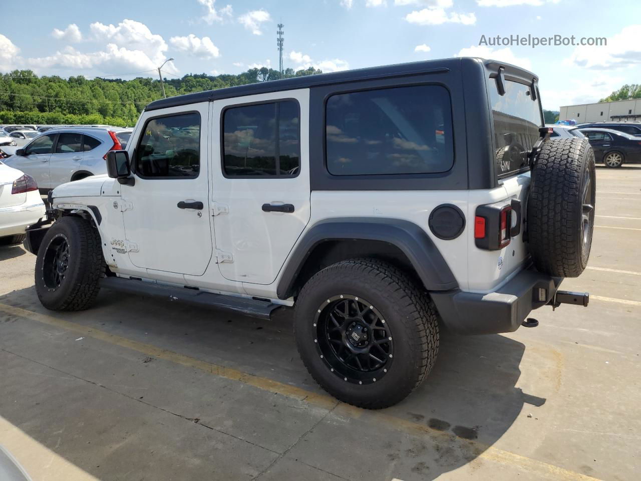 2019 Jeep Wrangler Unlimited Sport White vin: 1C4HJXDG8KW539188