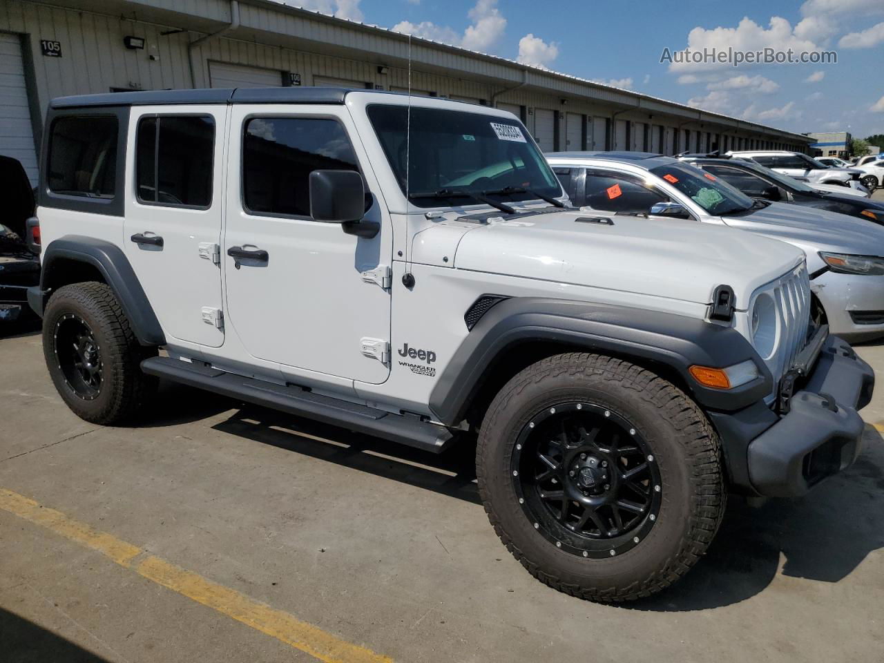 2019 Jeep Wrangler Unlimited Sport White vin: 1C4HJXDG8KW539188