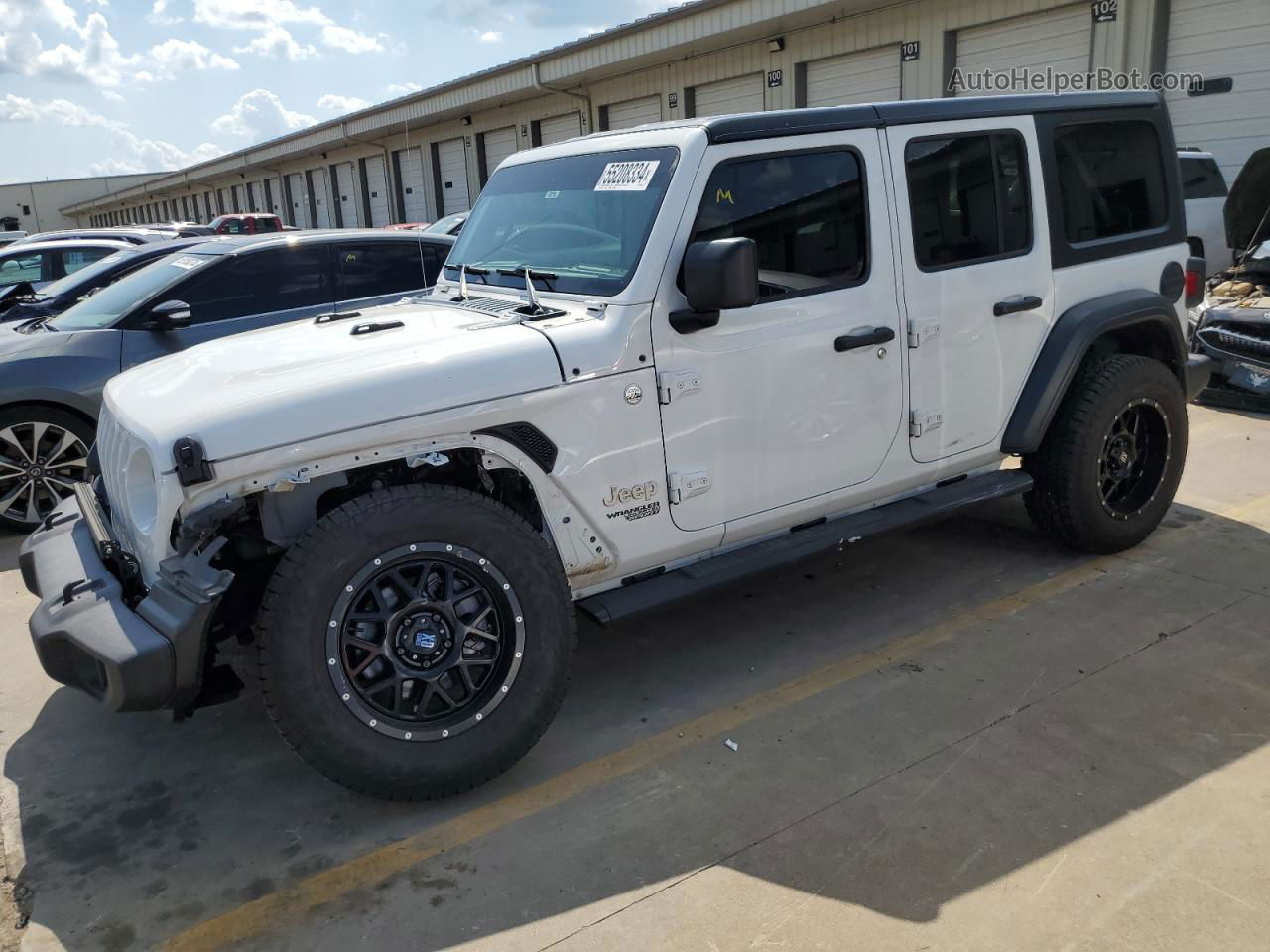 2019 Jeep Wrangler Unlimited Sport White vin: 1C4HJXDG8KW539188