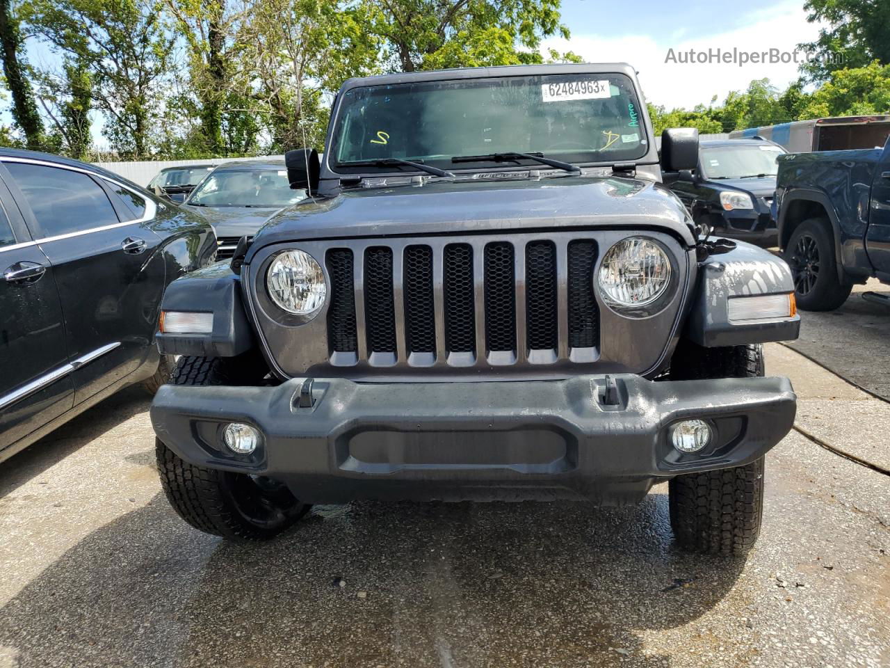 2019 Jeep Wrangler Unlimited Sport Gray vin: 1C4HJXDG9KW505261