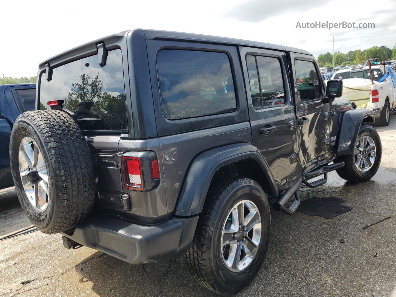 2019 Jeep Wrangler Unlimited Sport Gray vin: 1C4HJXDG9KW505261