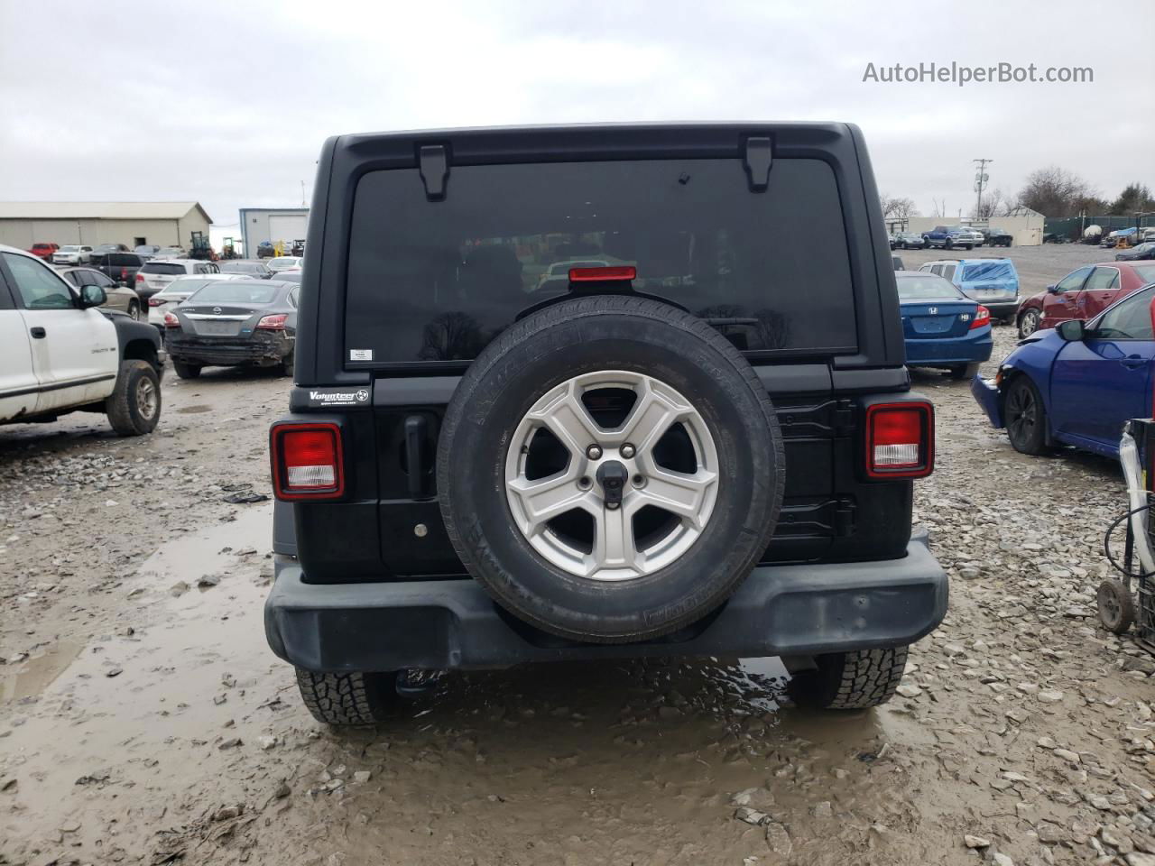 2019 Jeep Wrangler Unlimited Sport Черный vin: 1C4HJXDG9KW528295