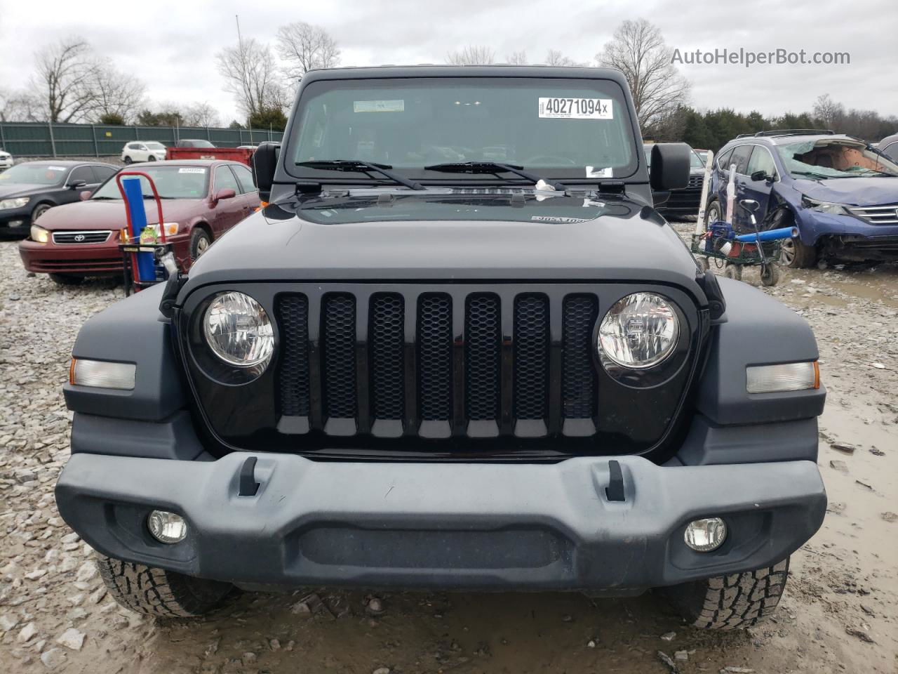 2019 Jeep Wrangler Unlimited Sport Black vin: 1C4HJXDG9KW528295