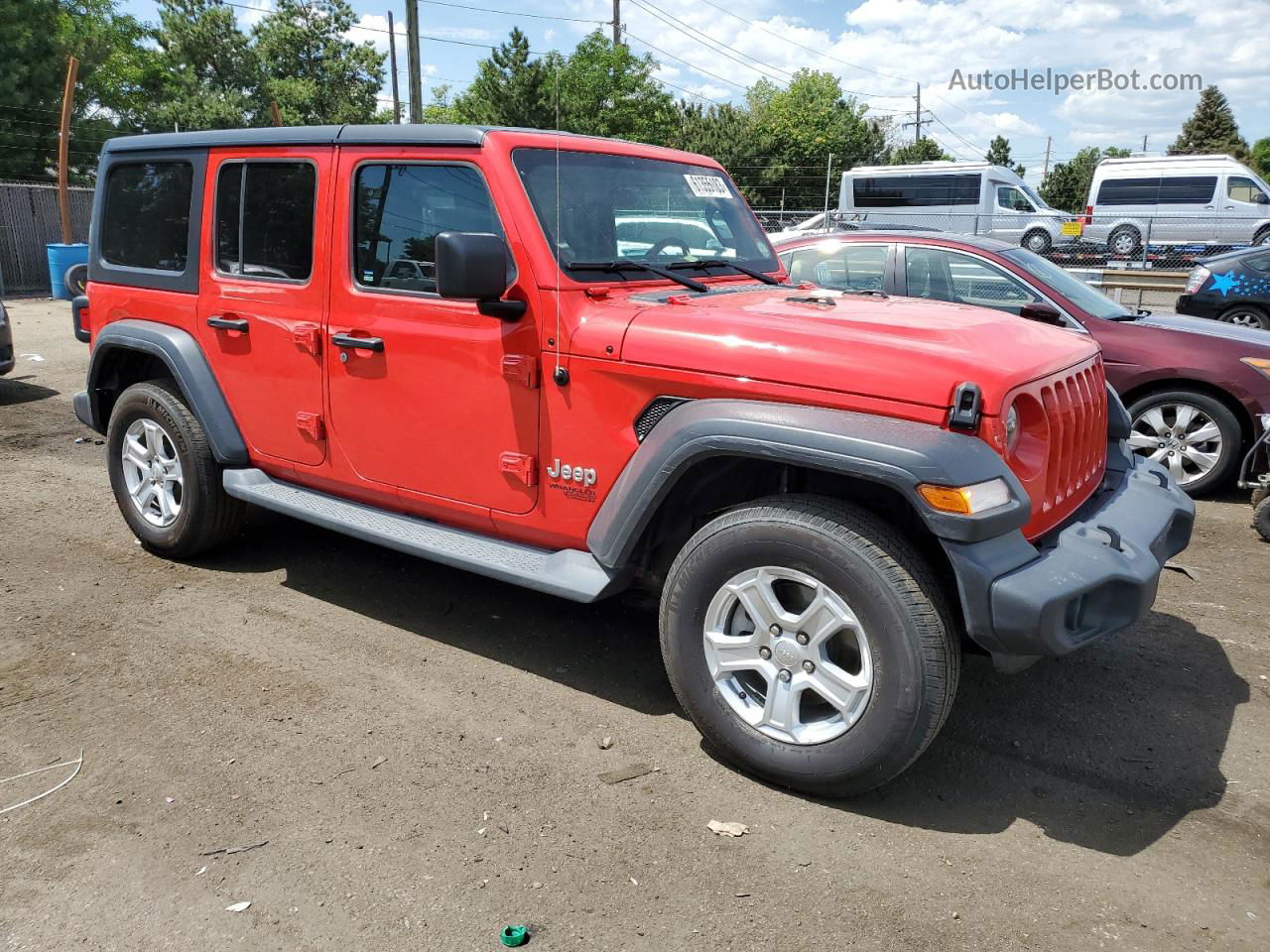 2019 Jeep Wrangler Unlimited Sport Red vin: 1C4HJXDG9KW530256