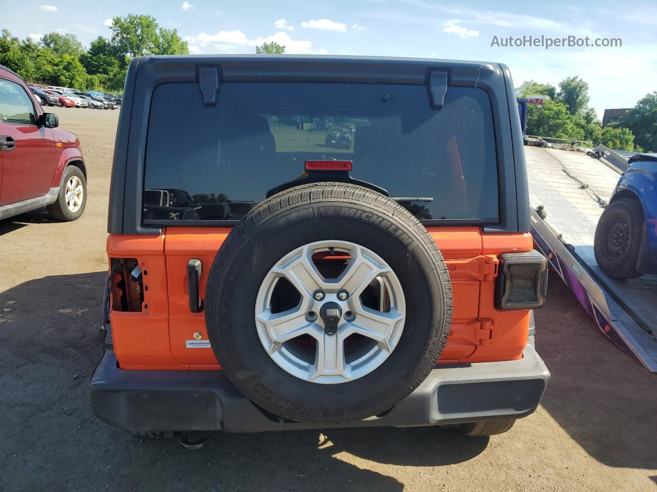 2019 Jeep Wrangler Unlimited Sport Orange vin: 1C4HJXDG9KW557098