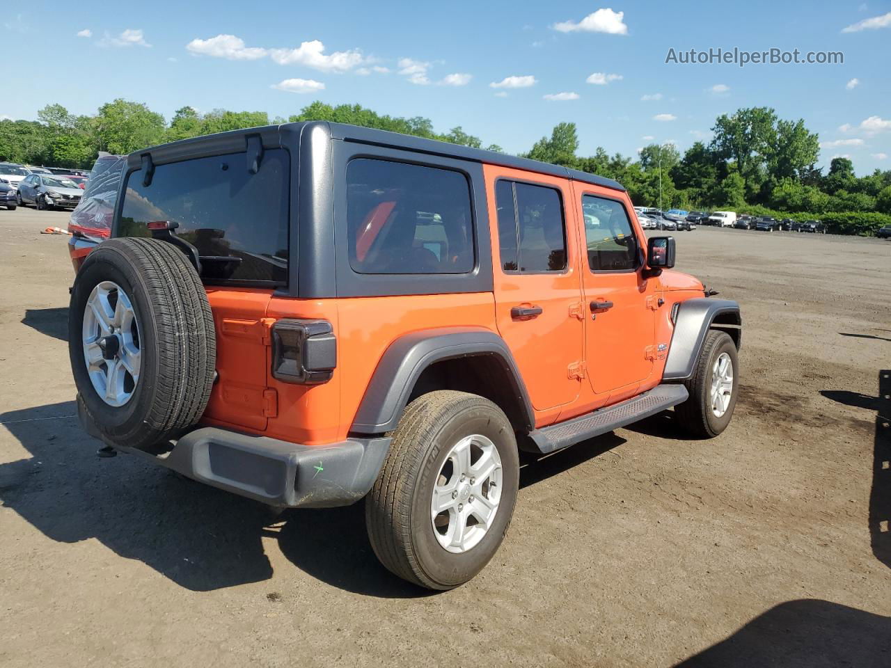 2019 Jeep Wrangler Unlimited Sport Orange vin: 1C4HJXDG9KW557098