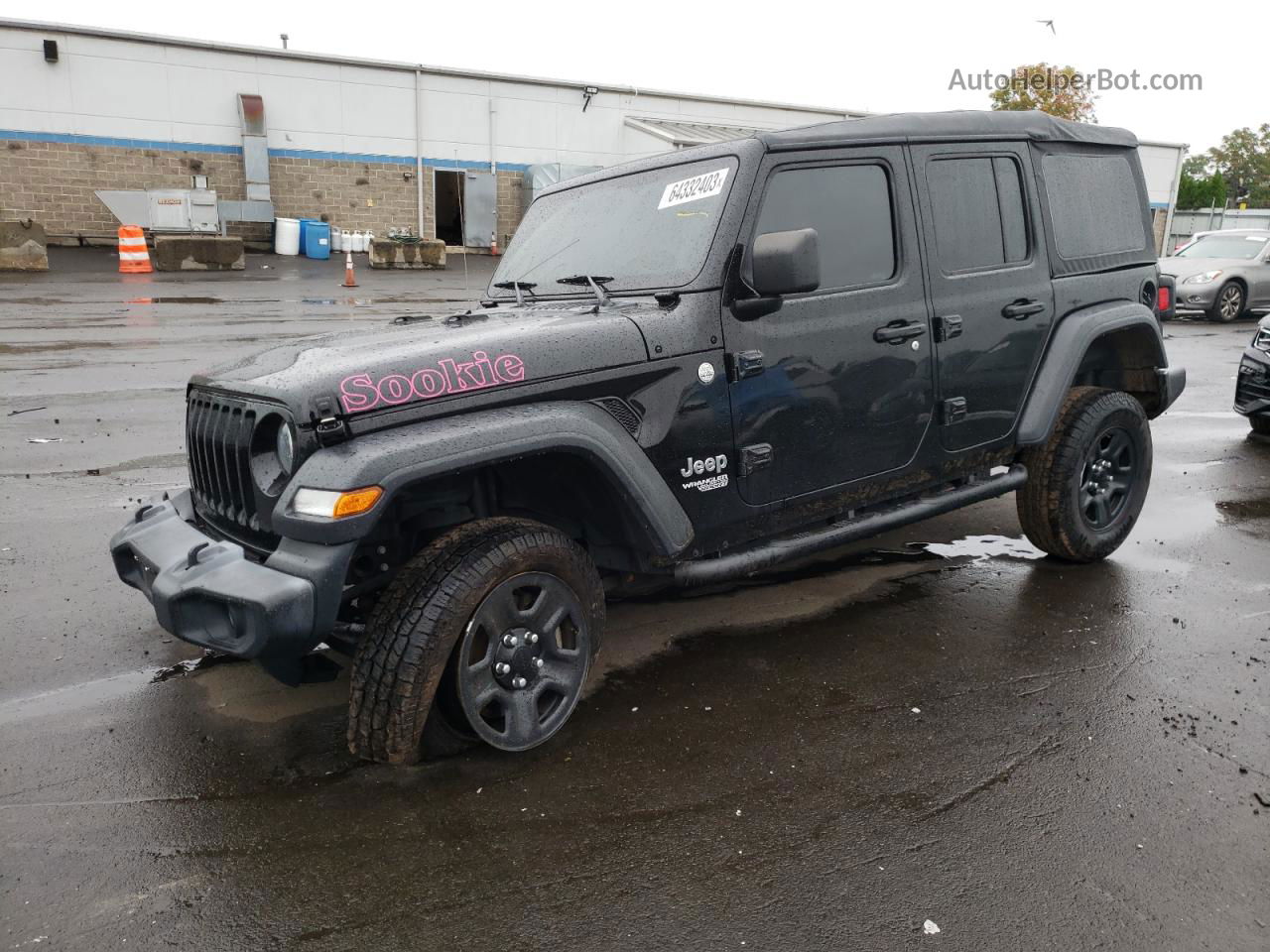 2019 Jeep Wrangler Unlimited Sport Черный vin: 1C4HJXDG9KW579358