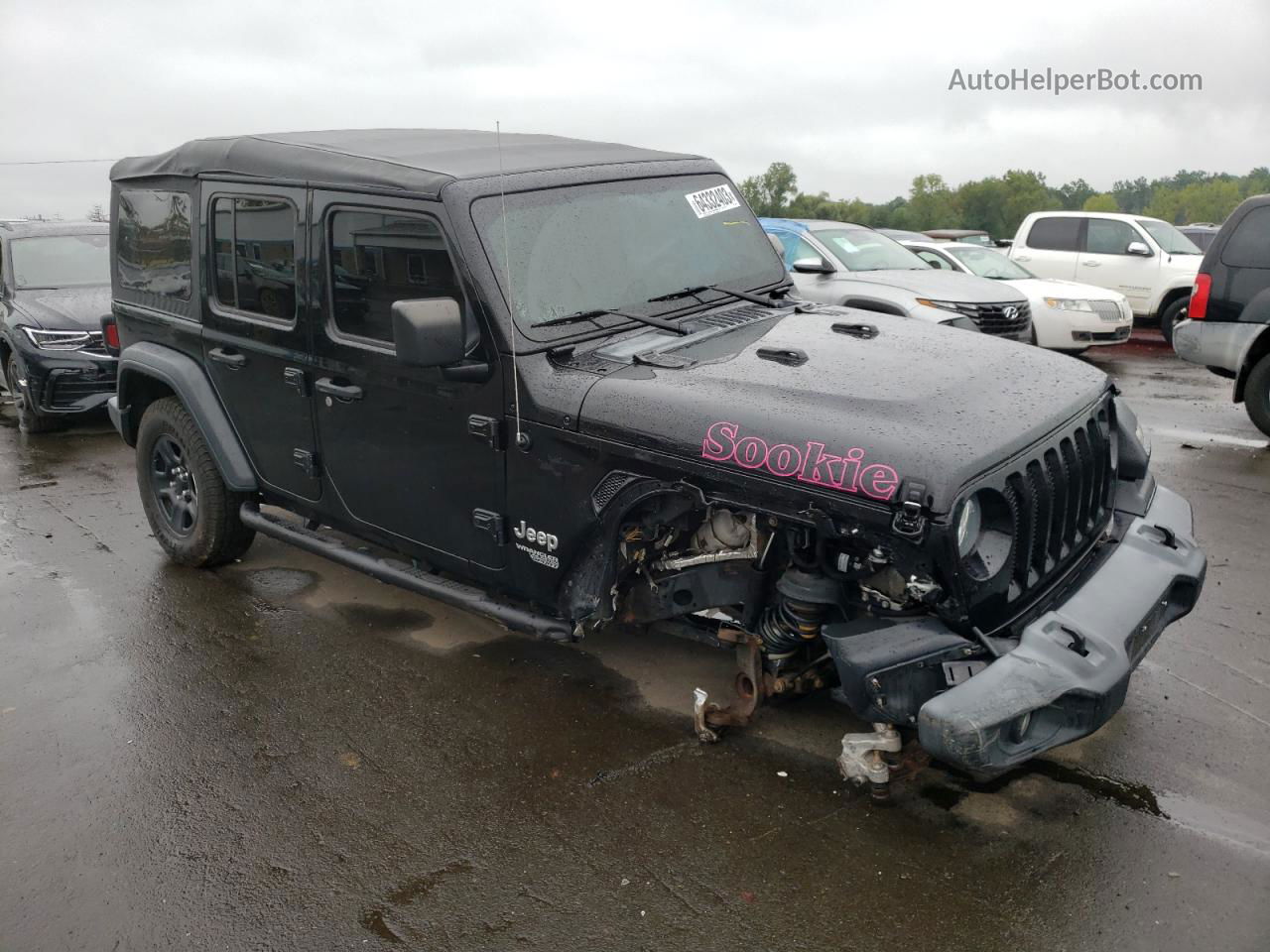 2019 Jeep Wrangler Unlimited Sport Black vin: 1C4HJXDG9KW579358