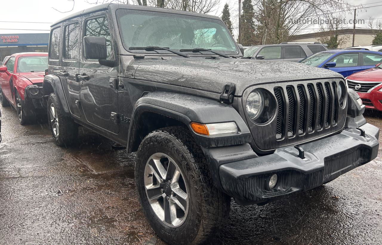 2019 Jeep Wrangler Unlimited Sport Gray vin: 1C4HJXDG9KW632592