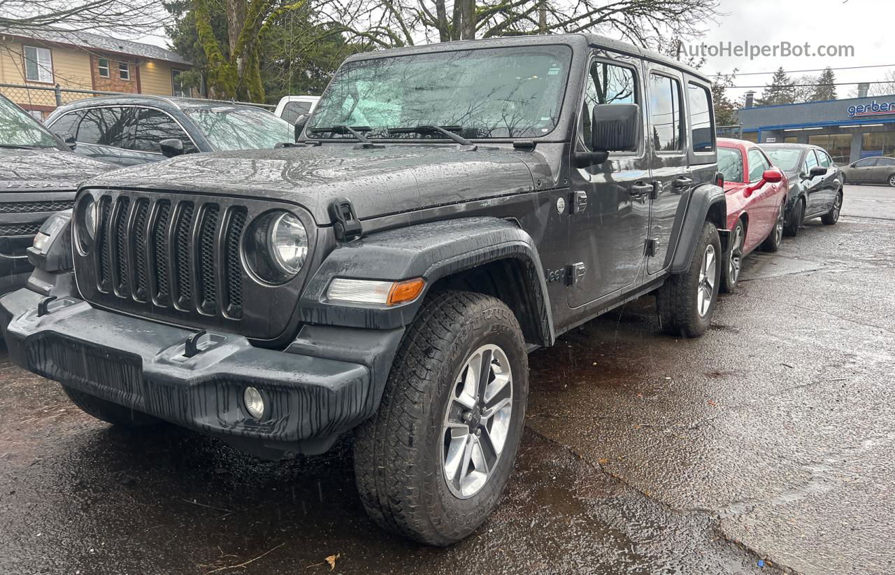 2019 Jeep Wrangler Unlimited Sport Gray vin: 1C4HJXDG9KW632592