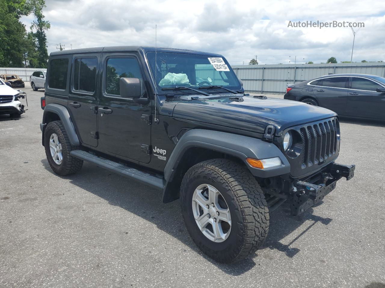 2019 Jeep Wrangler Unlimited Sport Black vin: 1C4HJXDG9KW641390