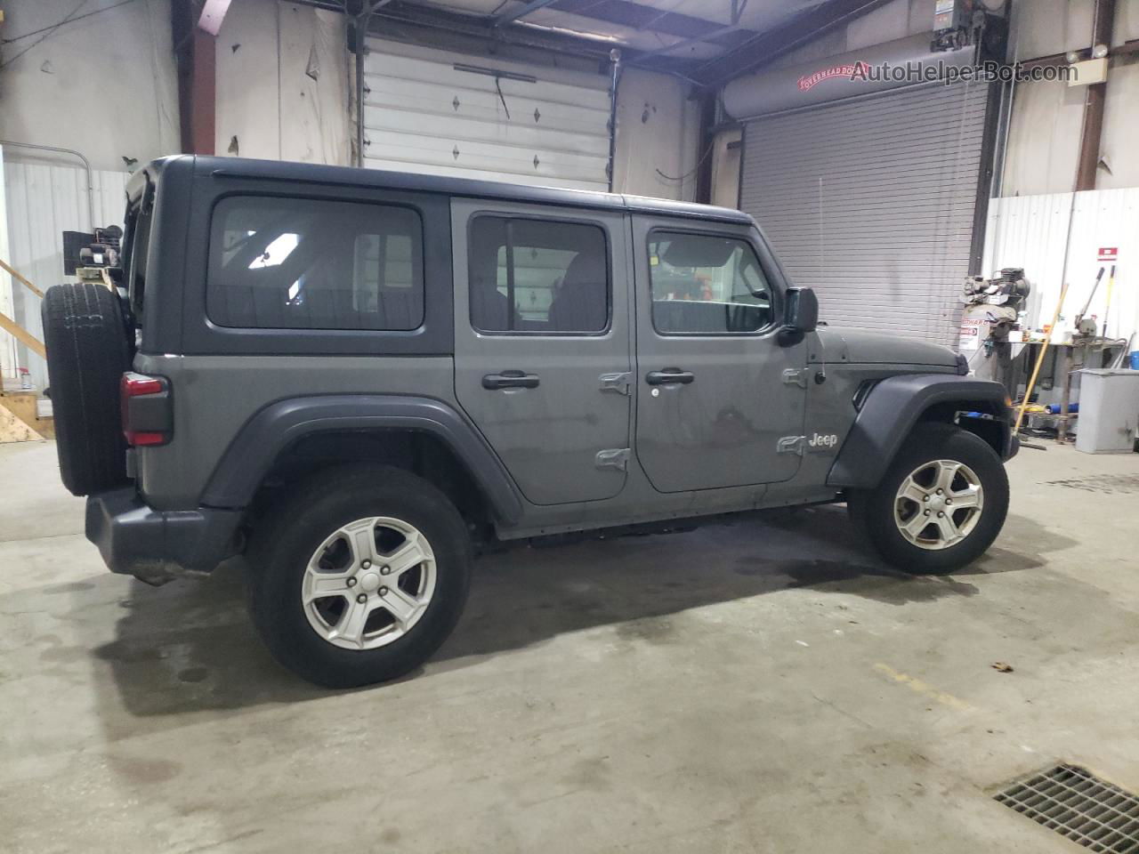 2019 Jeep Wrangler Unlimited Sport Gray vin: 1C4HJXDG9KW674518