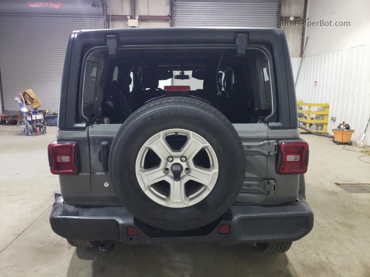 2019 Jeep Wrangler Unlimited Sport Gray vin: 1C4HJXDG9KW674518