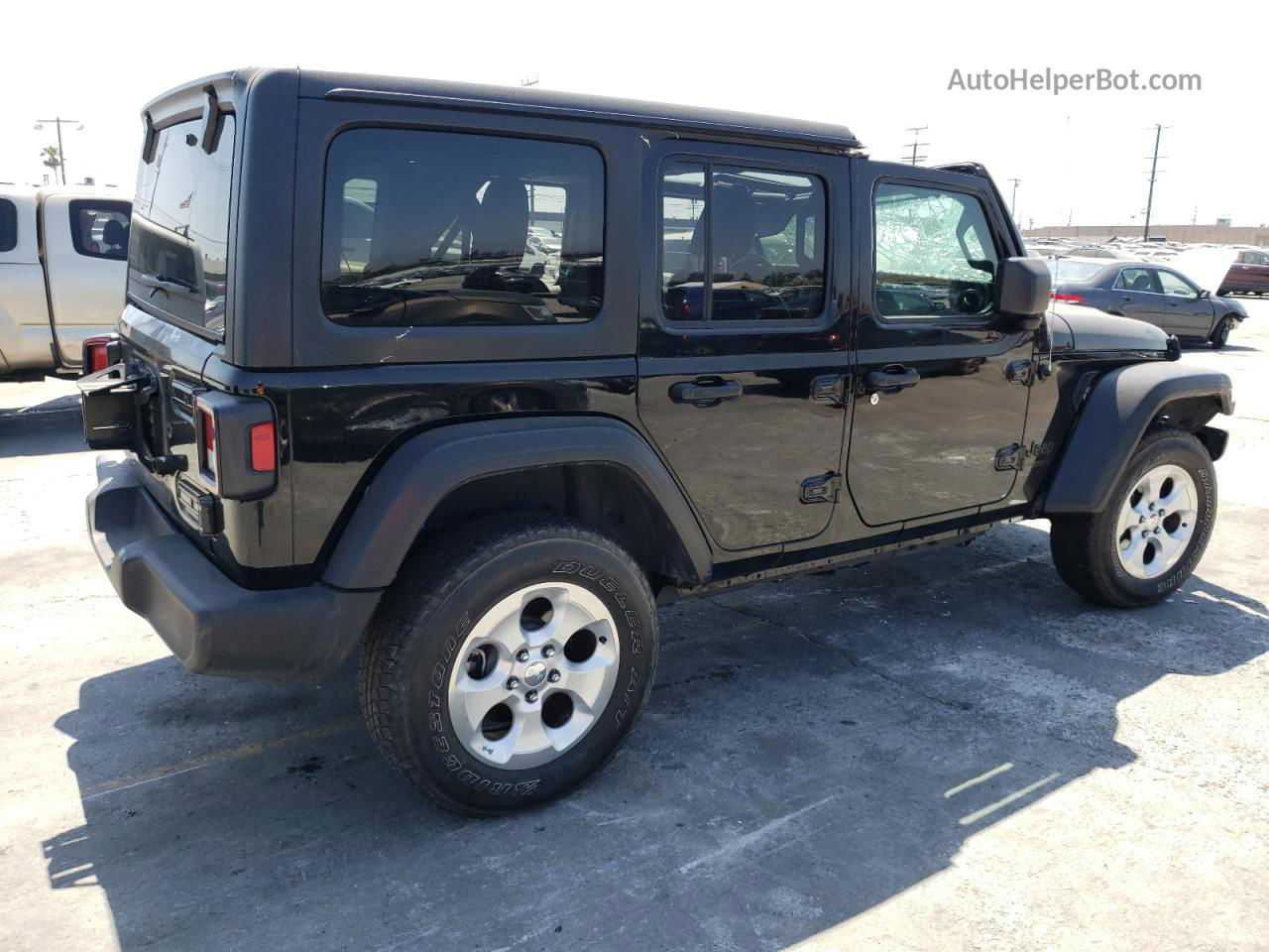 2019 Jeep Wrangler Unlimited Sport Black vin: 1C4HJXDG9KW675393