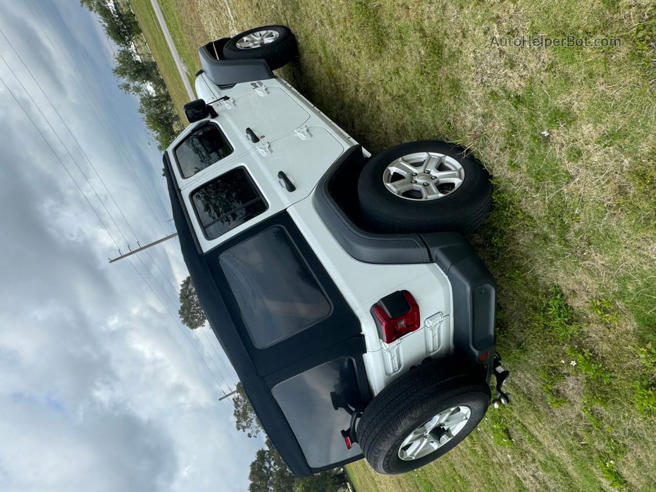 2019 Jeep Wrangler Unlimited Sport White vin: 1C4HJXDGXKW540164