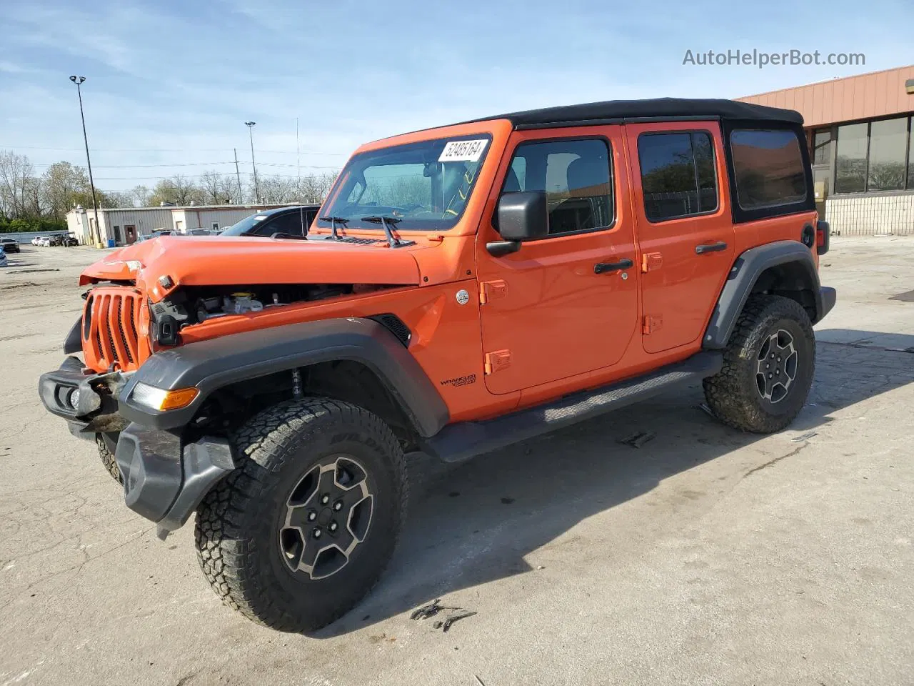 2019 Jeep Wrangler Unlimited Sport Orange vin: 1C4HJXDGXKW557241