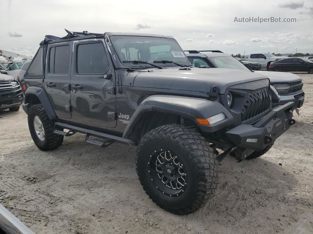 2019 Jeep Wrangler Unlimited Sport Угольный vin: 1C4HJXDGXKW664676