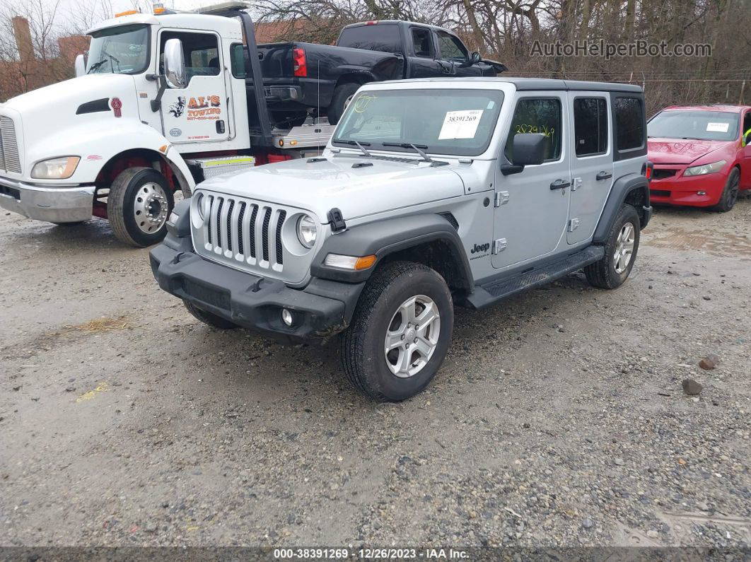 2023 Jeep Wrangler 4-door Sport S 4x4 Silver vin: 1C4HJXDGXPW590151