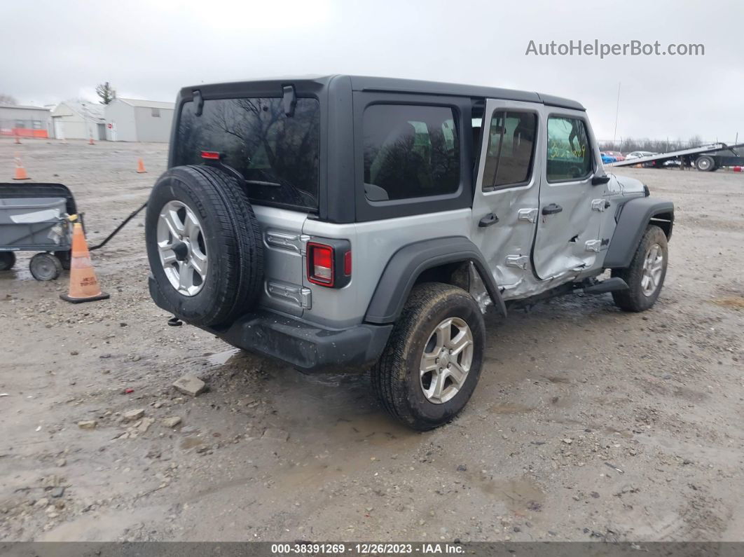 2023 Jeep Wrangler 4-door Sport S 4x4 Silver vin: 1C4HJXDGXPW590151