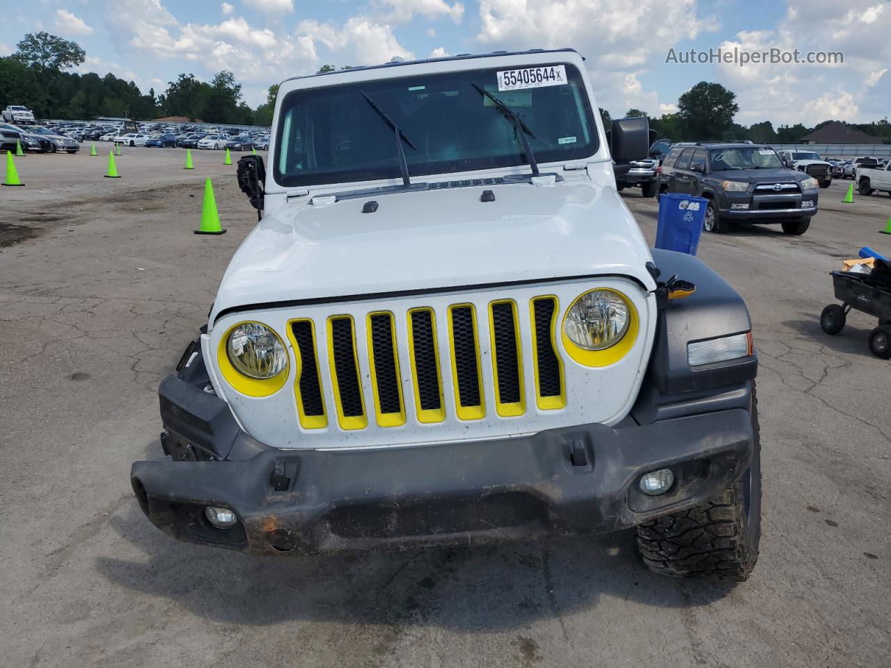 2019 Jeep Wrangler Unlimited Sport White vin: 1C4HJXDN0KW623410