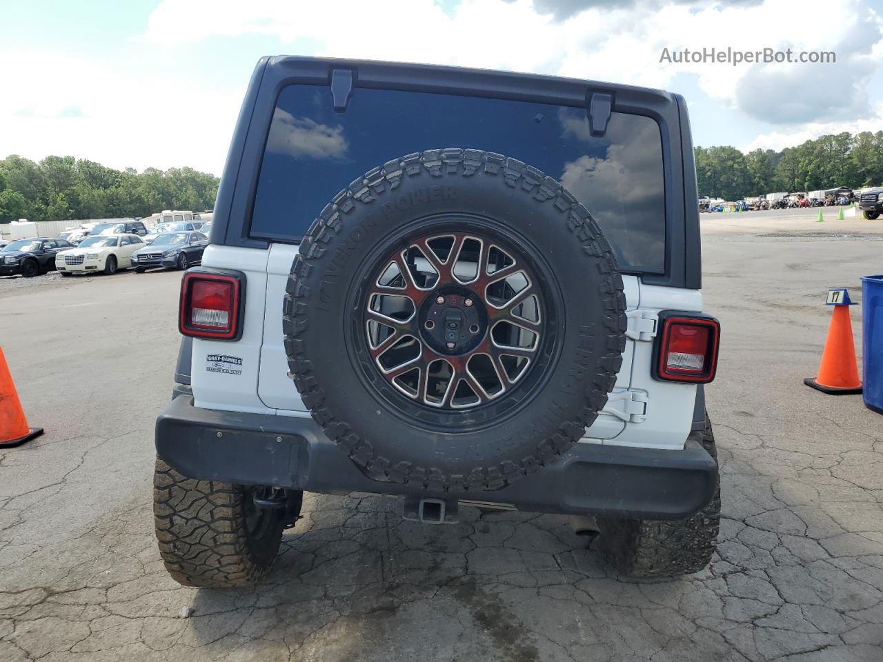 2019 Jeep Wrangler Unlimited Sport White vin: 1C4HJXDN0KW623410