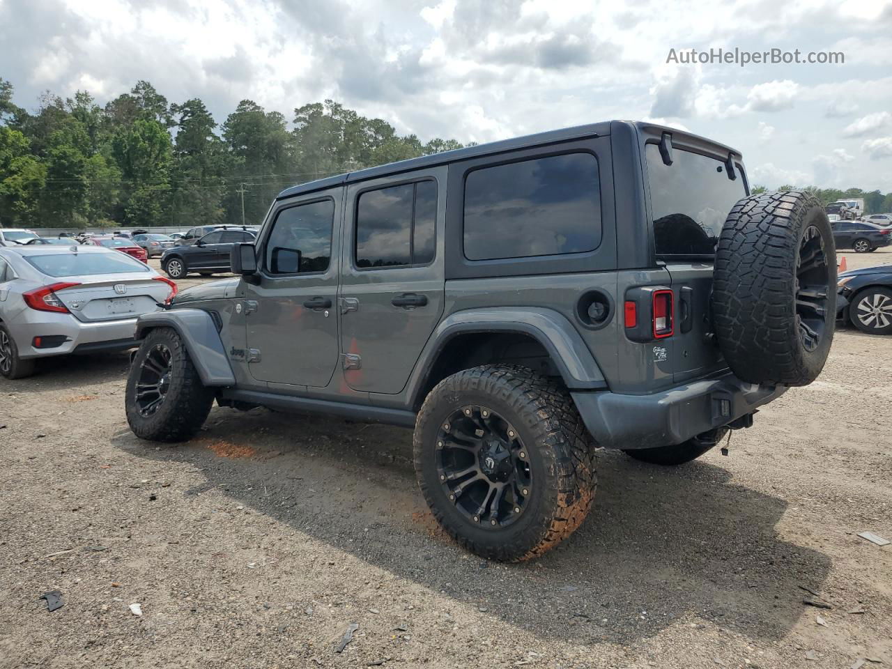 2019 Jeep Wrangler Unlimited Sport Gray vin: 1C4HJXDN0KW623598